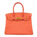 Hermes Handbag Birkin 30 Veau Epsom Rose Jaipur Gold