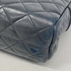 Chanel Shoulder Bag Quilted Lambskin Black Gold — view 6