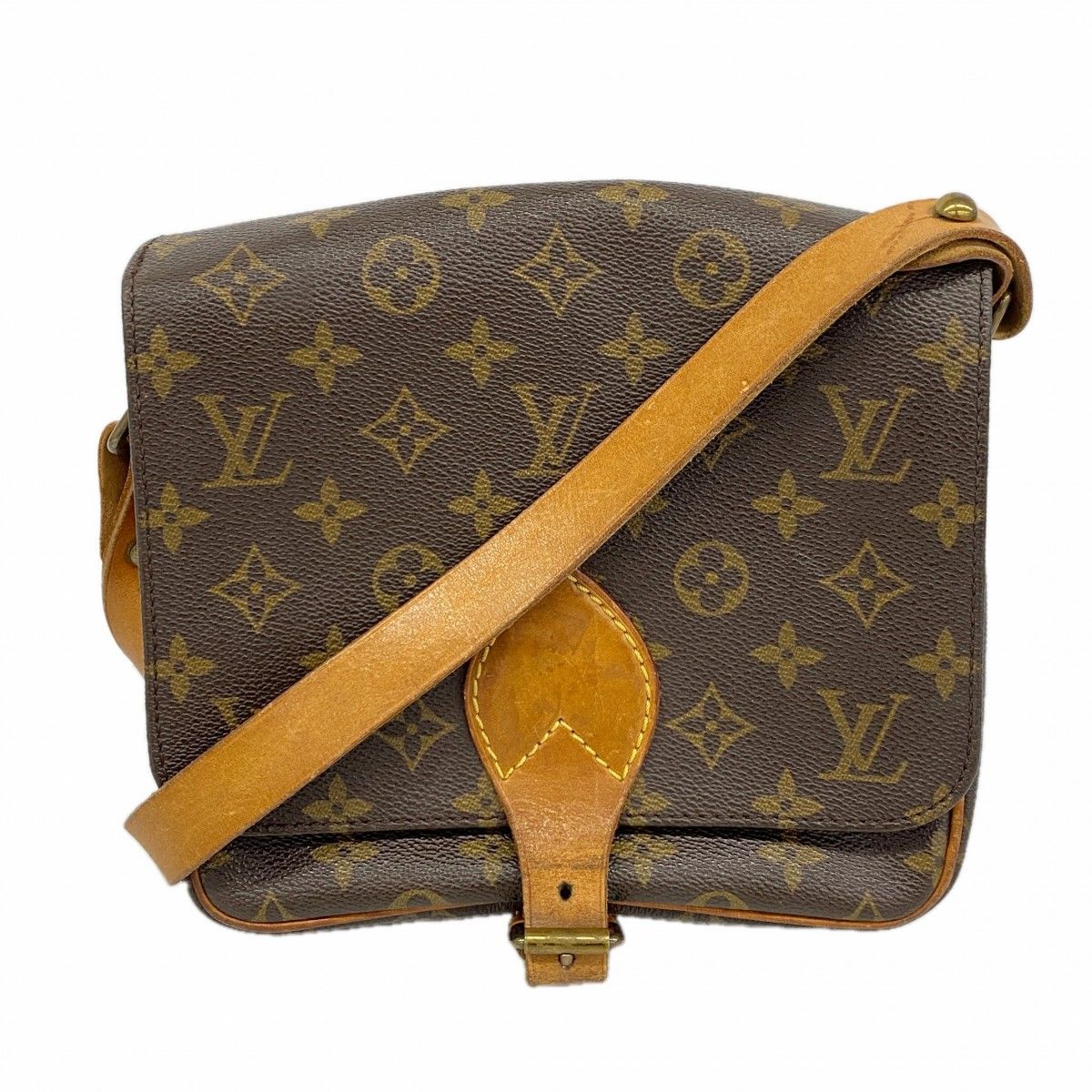 Louis Vuitton Shoulder Bag Monogram Cartouchiere MM Brown