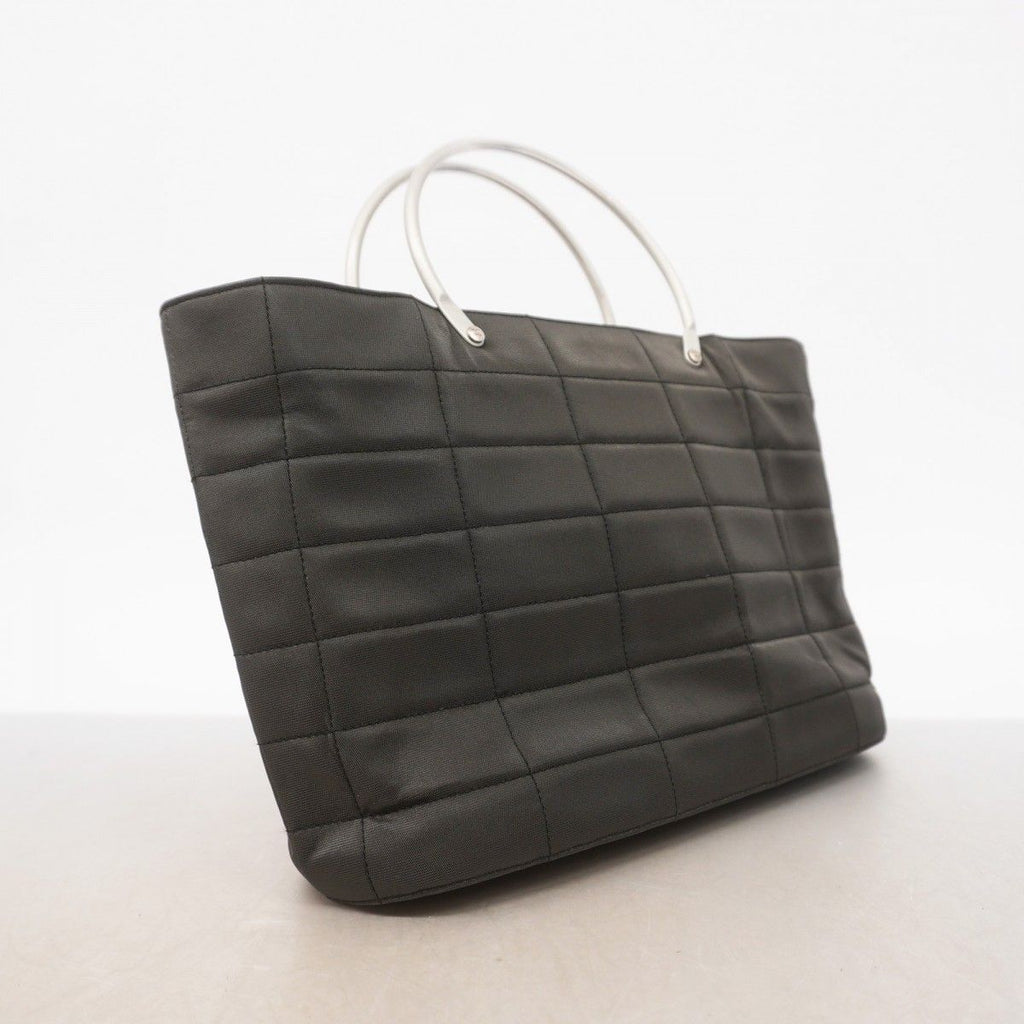 Chanel Handbag Chocolate Bar Nylon Black Silver — view 2