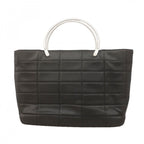 Chanel Handbag Chocolate Bar Nylon Black Silver
