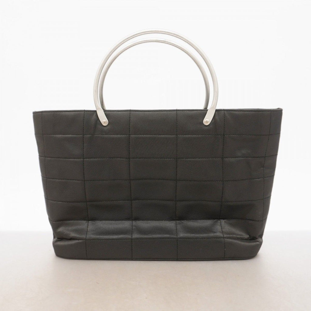 Chanel Handbag Chocolate Bar Nylon Black Silver — view 8