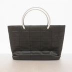 Chanel Handbag Chocolate Bar Nylon Black Silver — view 8