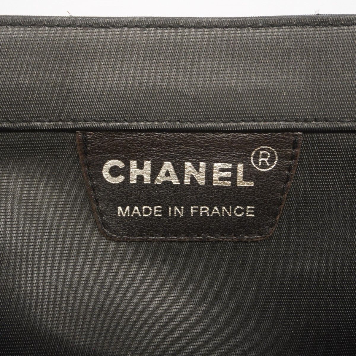Chanel Handbag Chocolate Bar Nylon Black Silver — view 5