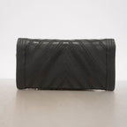 Chanel Shoulder Wallet Boy Blanc Leather Black Gold — view 7