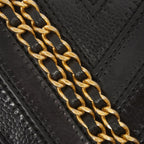 Chanel Shoulder Wallet Boy Blanc Leather Black Gold — view 6