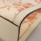 Gucci Handbag GG Ribbon Canvas Ivory Red Gold — view 6