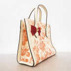 Gucci Handbag GG Ribbon Canvas Ivory Red Gold — view 2