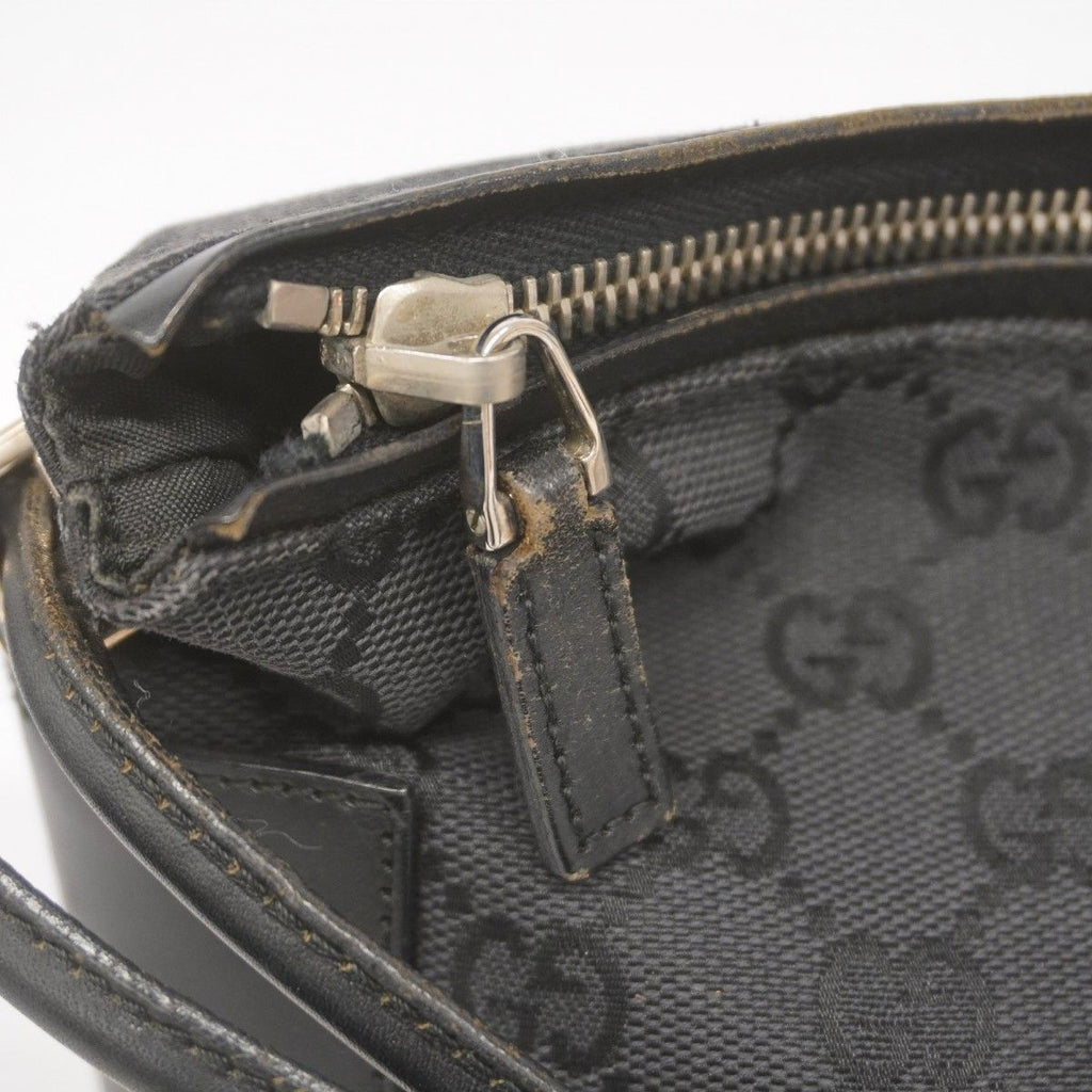 Gucci Shoulder Bag GG Canvas 001 Black Silver — view 7