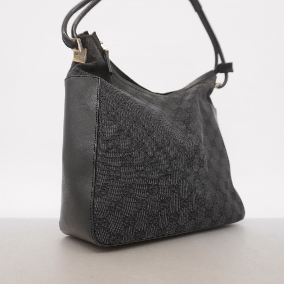 Gucci Shoulder Bag GG Canvas 001 Black Silver — view 2