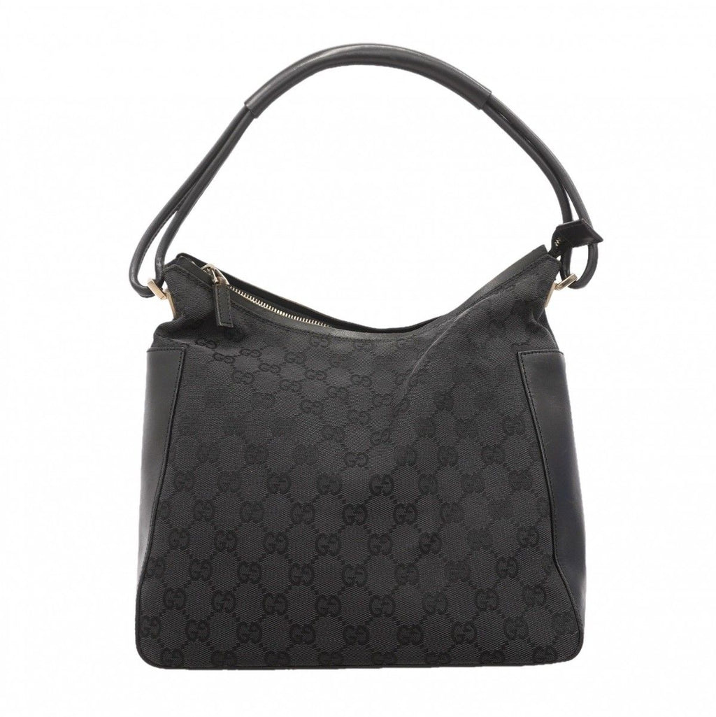 Gucci Shoulder Bag GG Canvas 001 Black Silver