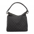 Gucci Shoulder Bag GG Canvas 001 Black Silver