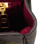 Louis Vuitton Shoulder Bag Monogram Passy Brown Black Cles — view 7