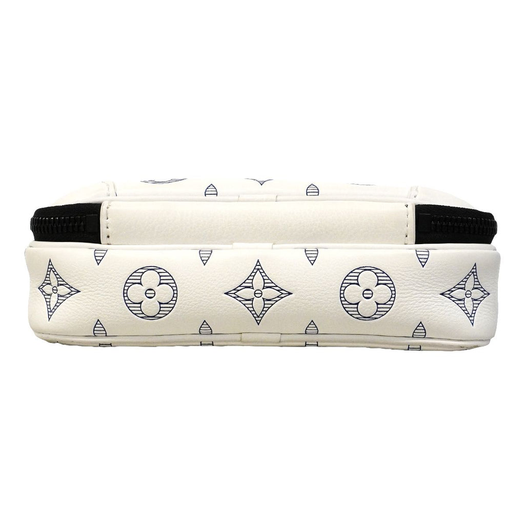 Louis Vuitton Shoulder Bag Monogram Shadow Alpha Wearable Wallet NV White — view 3