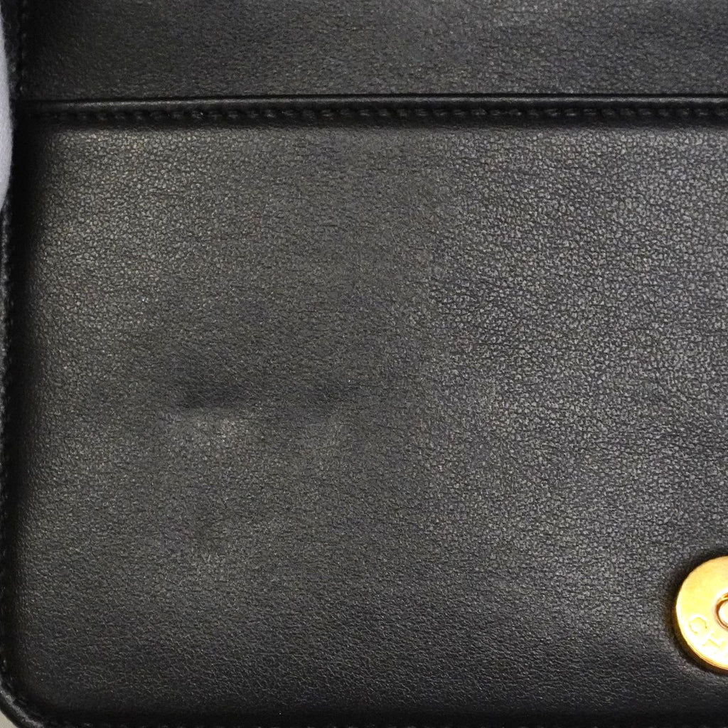 Chanel Shoulder Wallet Boy Caviar Leather Black Gold — view 8