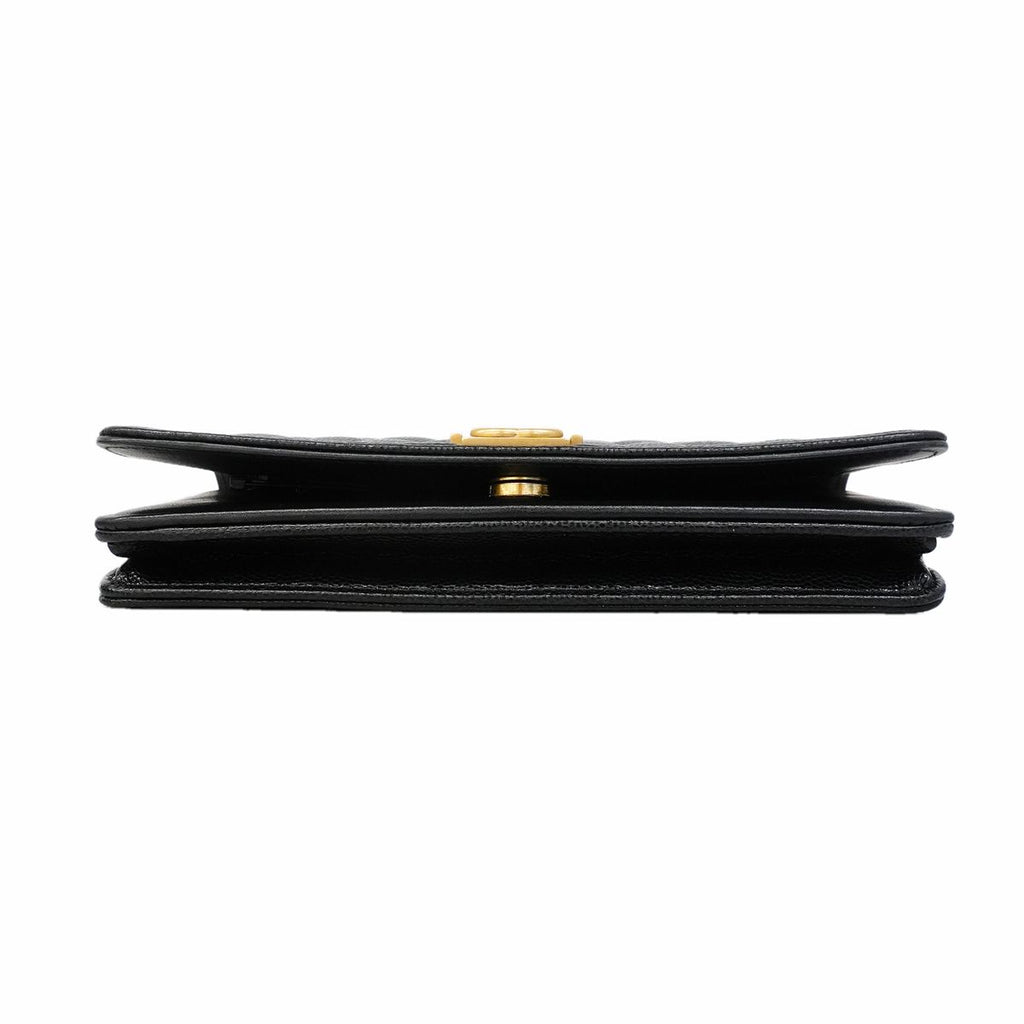 Chanel Shoulder Wallet Boy Caviar Leather Black Gold — view 3