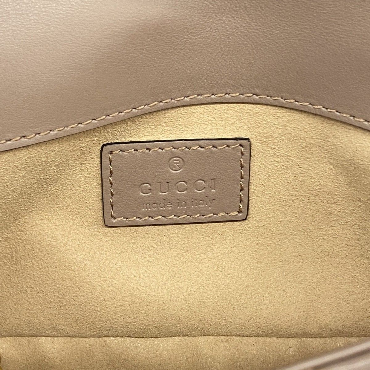 Gucci Shoulder Bag GG Marmont Leather Brown Gold — view 5