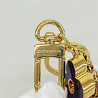 Louis Vuitton Key Holder Charm Fleur de Monogram Brown Gold — view 2