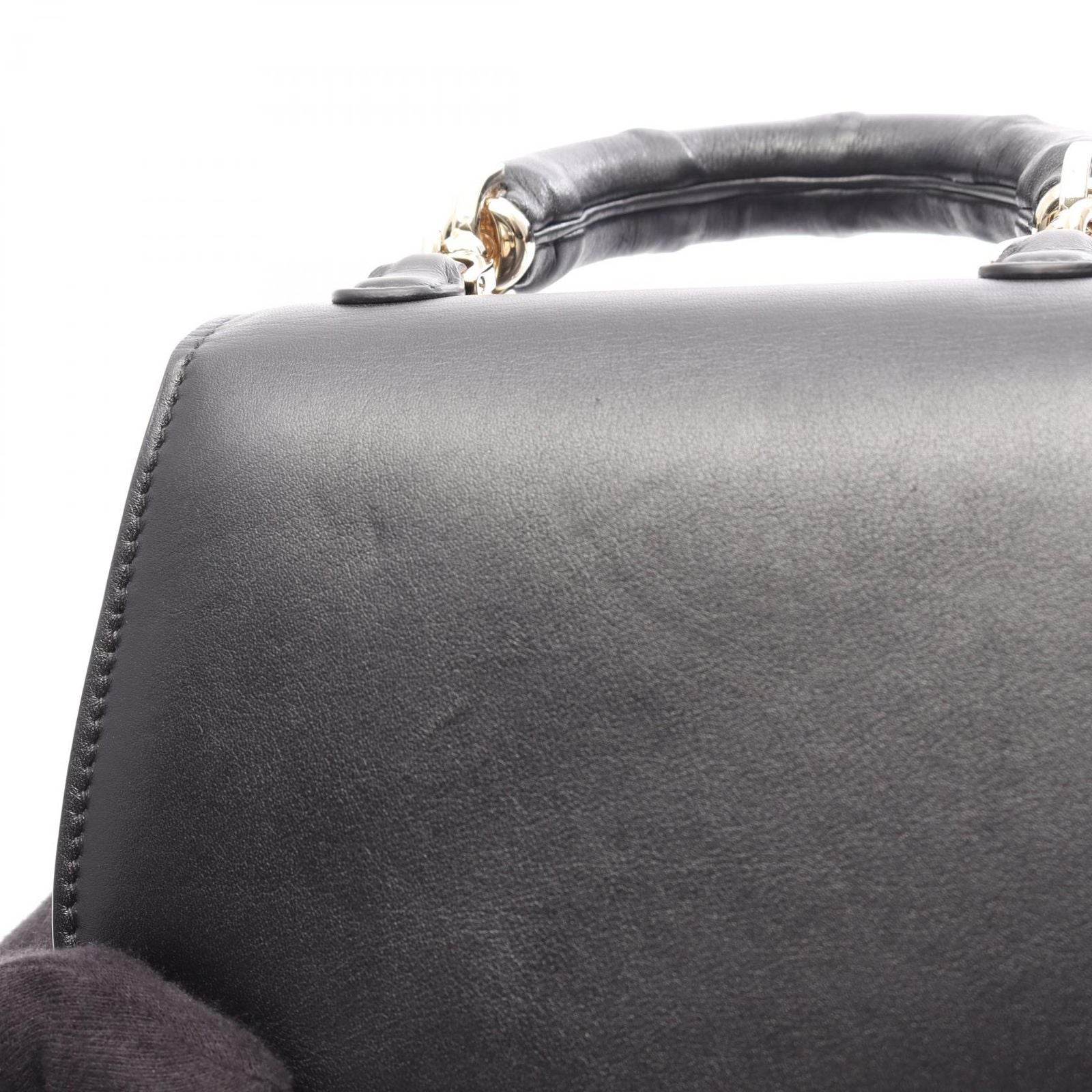 Gucci 2-Way Black Leather Bamboo Shoulder — view 8