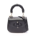 Gucci 2-Way Black Leather Bamboo Shoulder