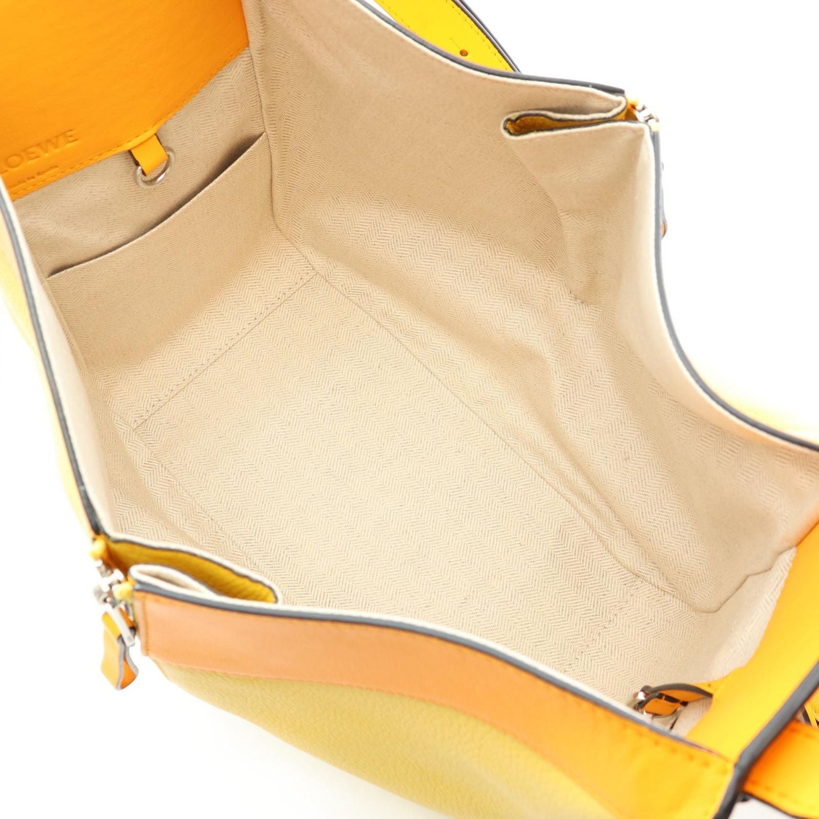 Loewe Handbag Hammock Bag Small 2-Way Orange Yellow Leather — view 3