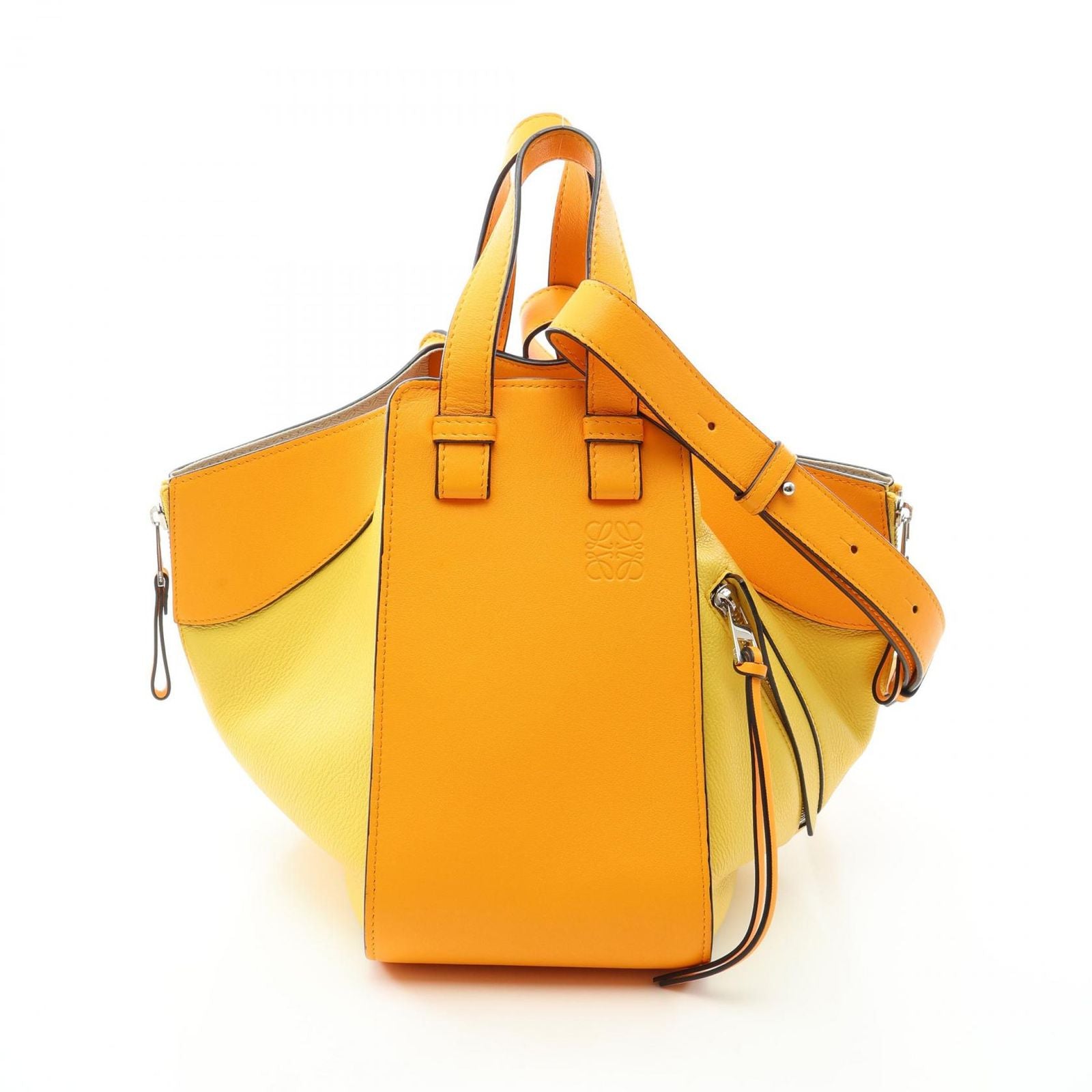 Loewe Handbag Hammock Bag Small 2-Way Orange Yellow Leather