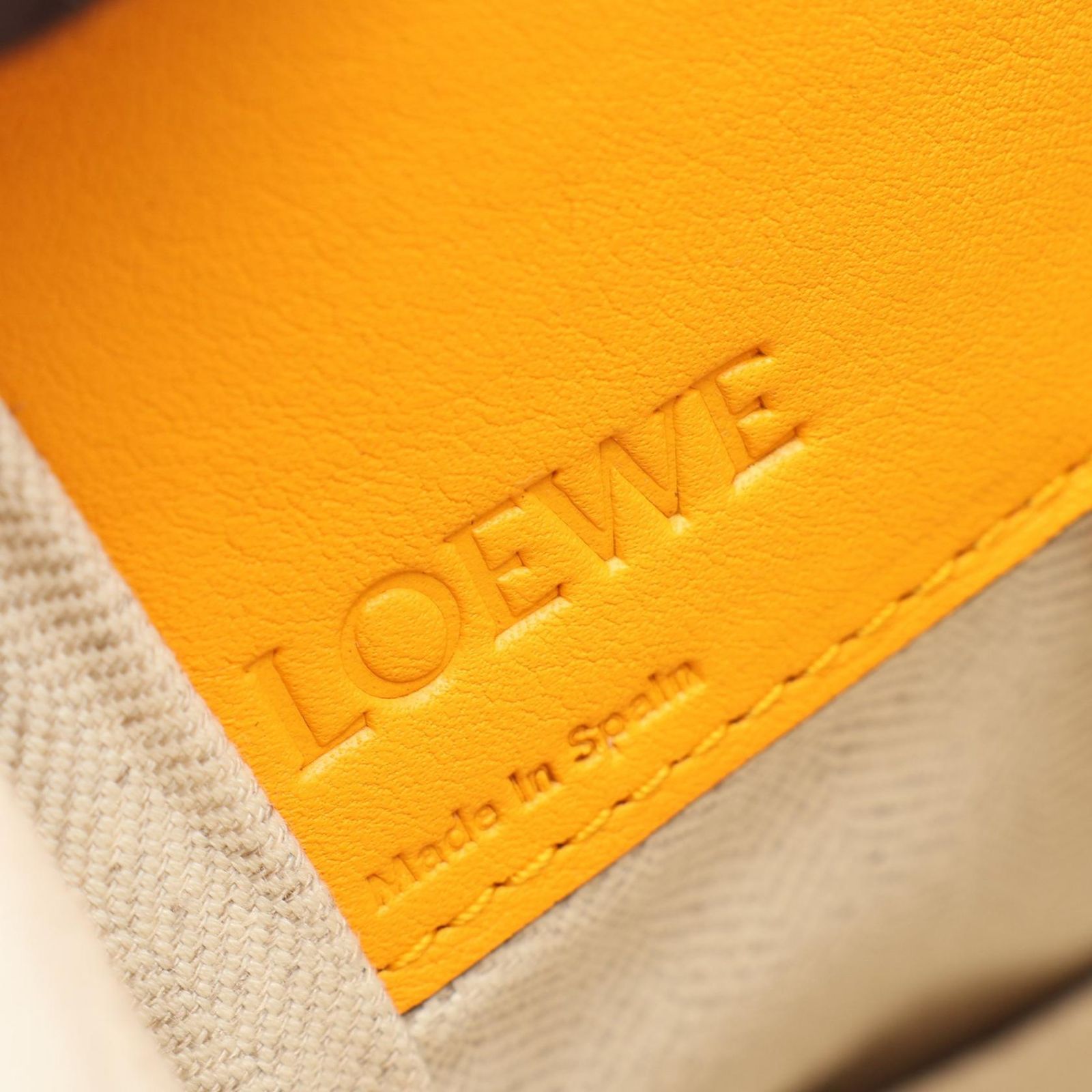 Loewe Handbag Hammock Bag Small 2-Way Orange Yellow Leather — view 4