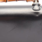 Gucci Vintage Bamboo 2-Way 000 01 Black Leather Shoulder — view 6