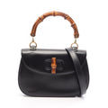 Gucci Vintage Bamboo 2-Way 000 01 Black Leather Shoulder