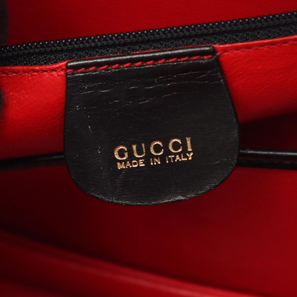 Gucci Vintage Bamboo 2-Way 000 01 Black Leather Shoulder — view 4