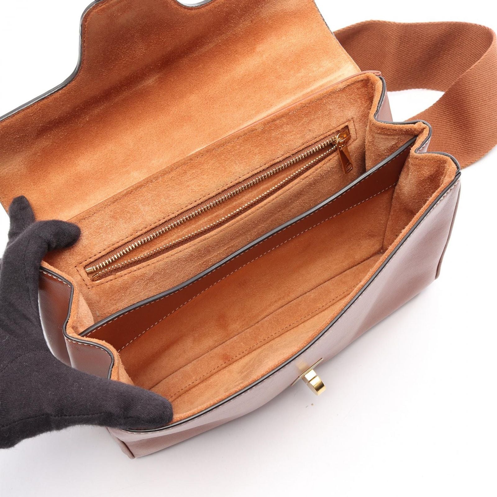 Celine Shoulder Bag Teen Soft 16 Brown Leather — view 3