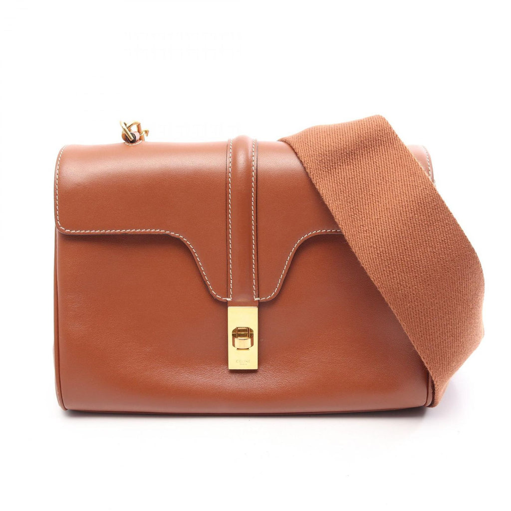Celine Shoulder Bag Teen Soft 16 Brown Leather