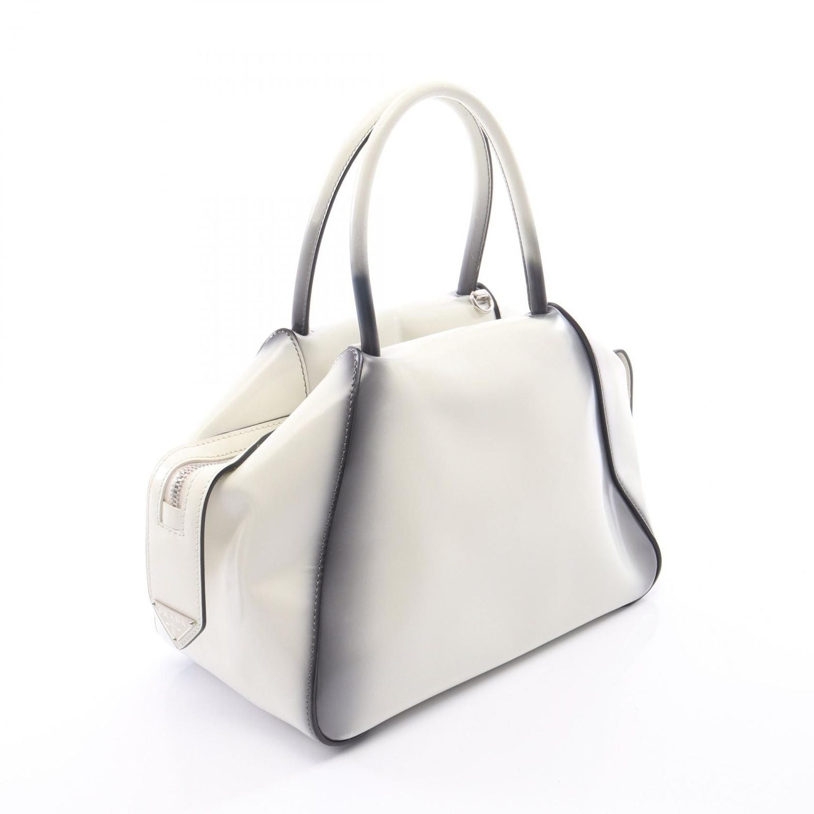Prada Super Nova Small 2-Way White Navy Leather Shoulder — view 2