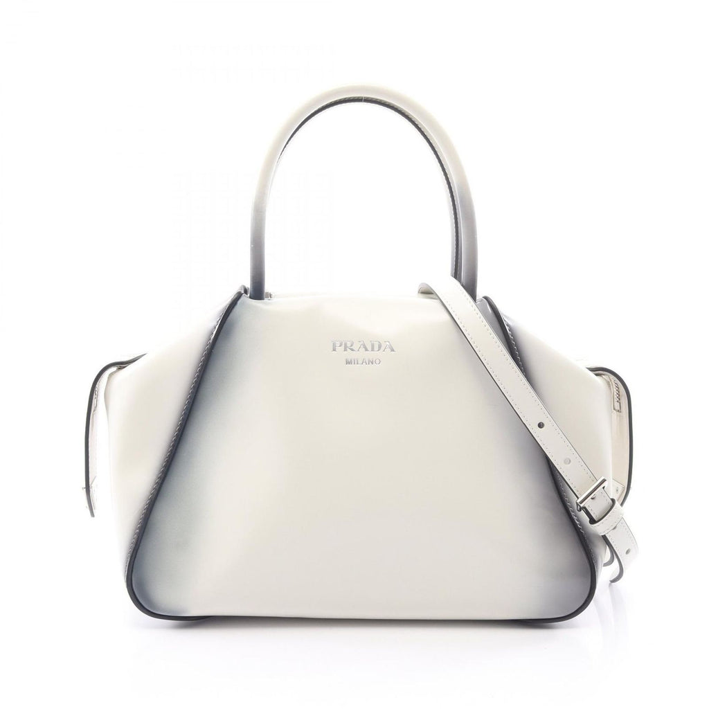 Prada Super Nova Small 2-Way White Navy Leather Shoulder