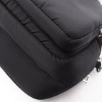 Prada Handbag Triangle Logo 2-Way Black Nylon Leather — view 6