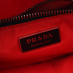 Prada Handbag Triangle Logo 2-Way Black Nylon Leather — view 4