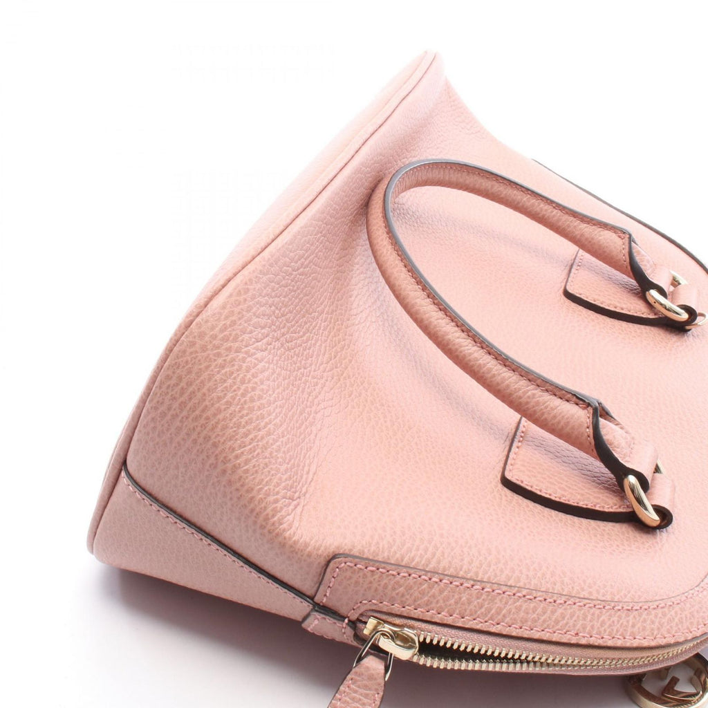 Gucci Interlocking 2-Way Pink Leather Charm Shoulder Bag — view 6