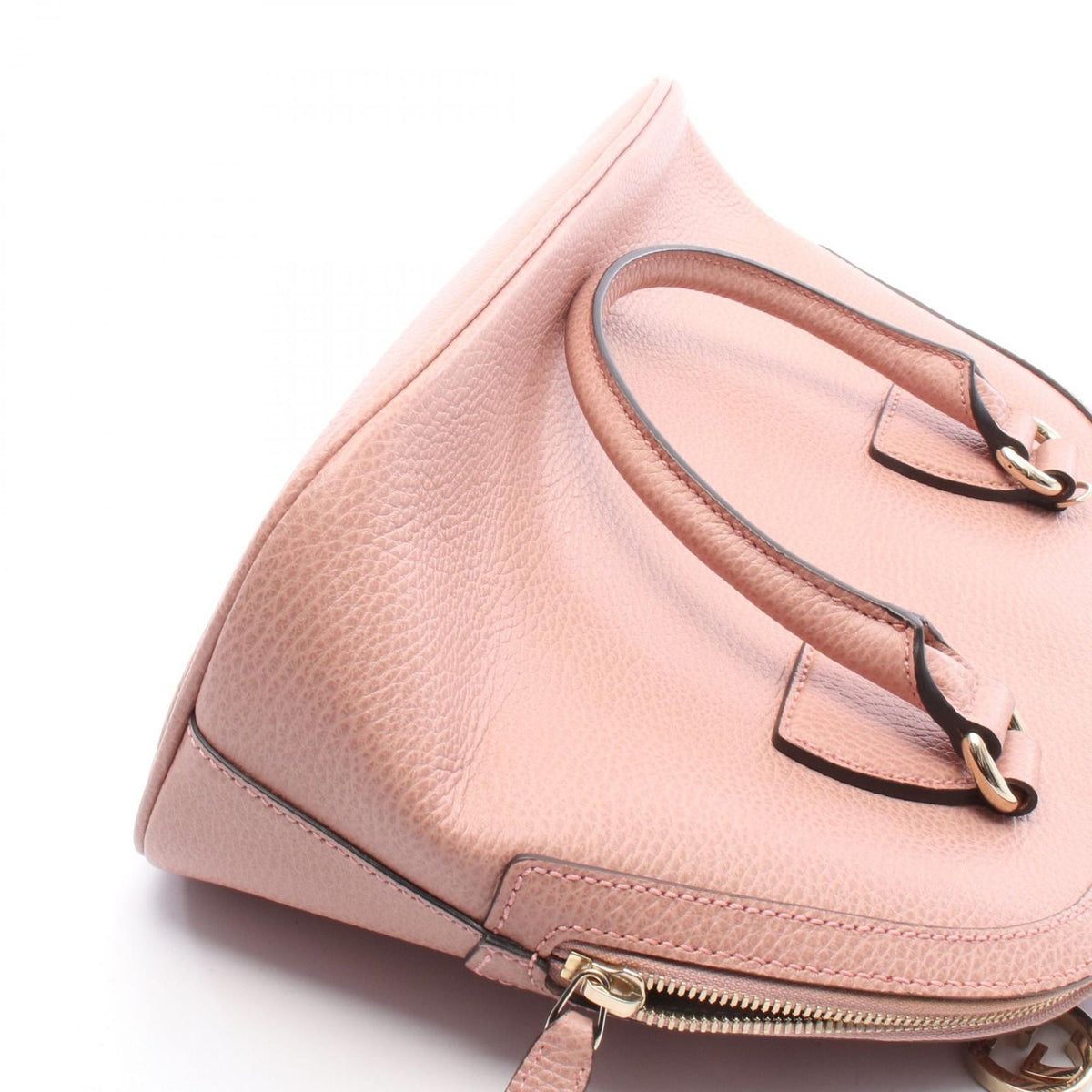 Gucci Interlocking 2-Way Pink Leather Charm Shoulder Bag — view 6