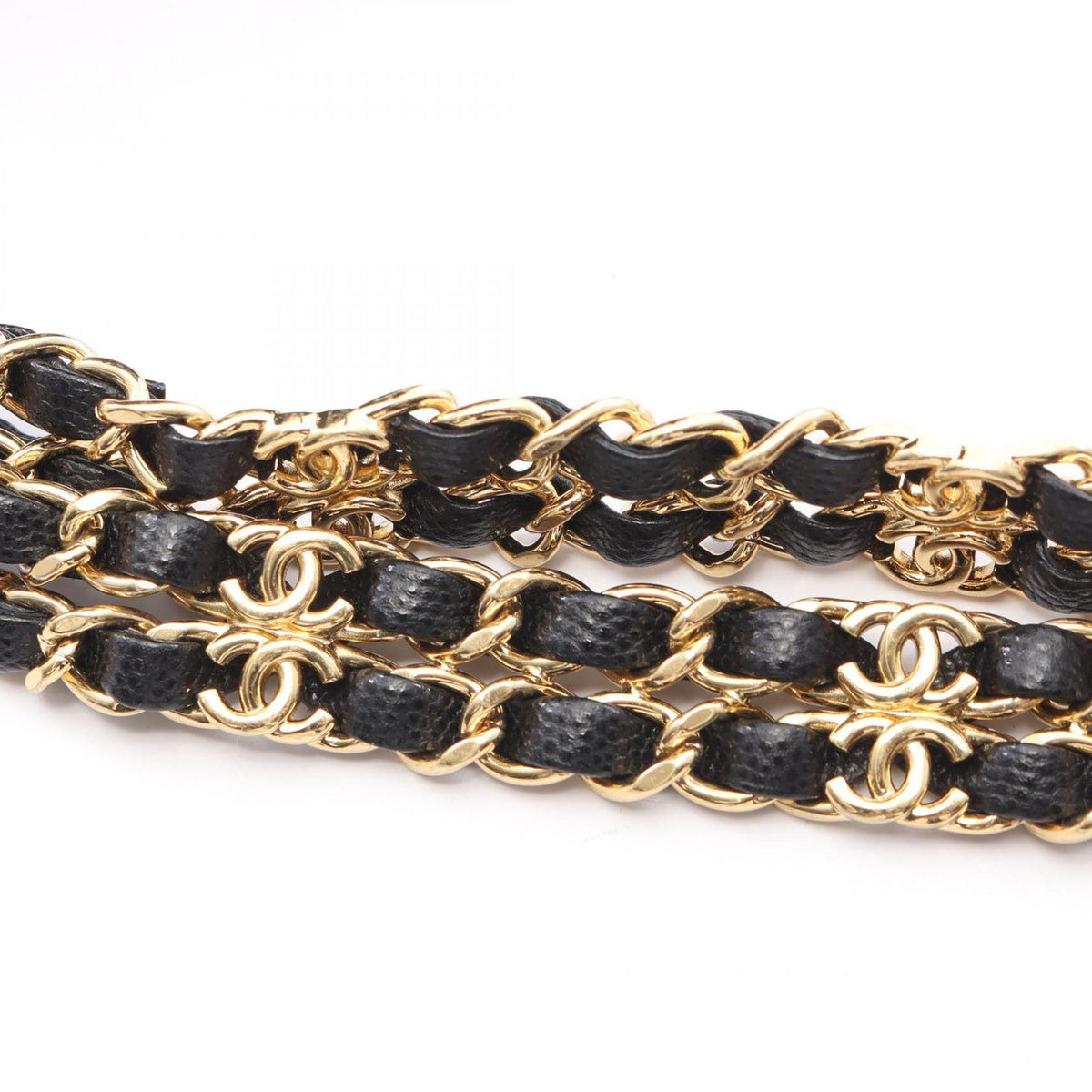 Chanel Shoulder Bag Quilted Vanity Black Caviar Leather Chain — view 8