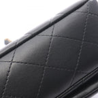 Chanel Shoulder Bag Quilted Black Lambskin Mini Crystal Coco Chain — view 8