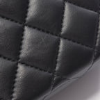 Chanel Shoulder Bag Quilted Black Lambskin Mini Crystal Coco Chain — view 7