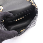 Chanel Shoulder Bag Quilted Black Lambskin Mini Crystal Coco Chain — view 3