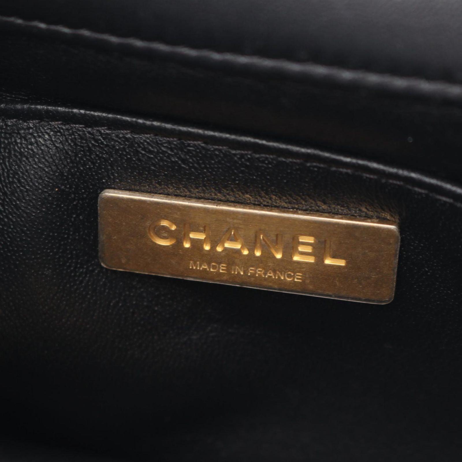 Chanel Shoulder Bag Quilted Black Lambskin Mini Crystal Coco Chain — view 4