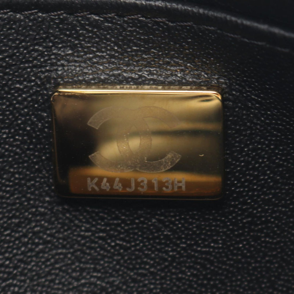 Chanel Shoulder Bag Quilted Black Lambskin Mini Crystal Coco Chain — view 5