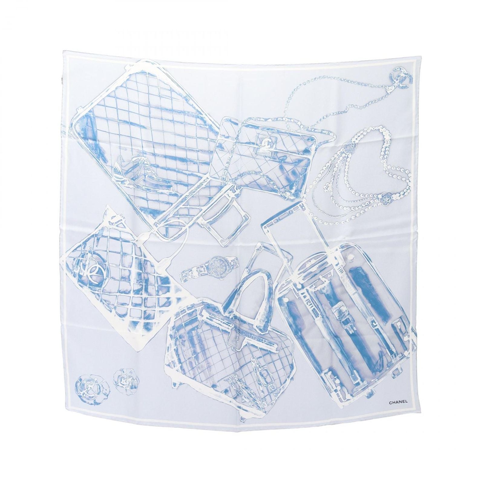 Chanel Scarf CC Logo All Over Silk