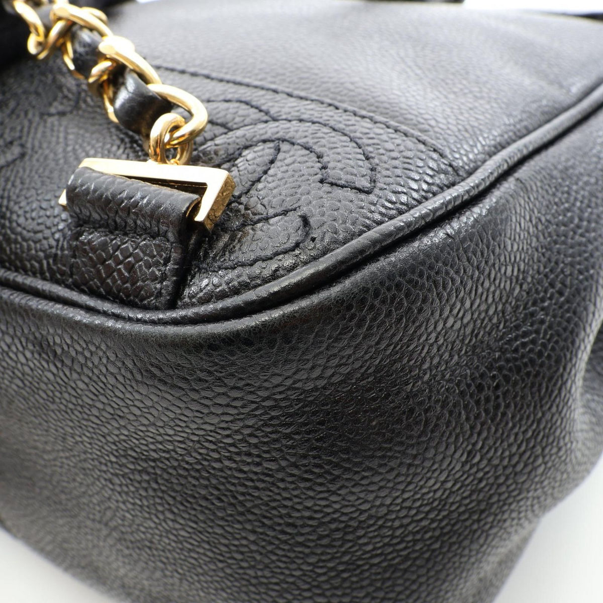 Chanel Backpack Triple Coco Black Caviar Leather — view 8