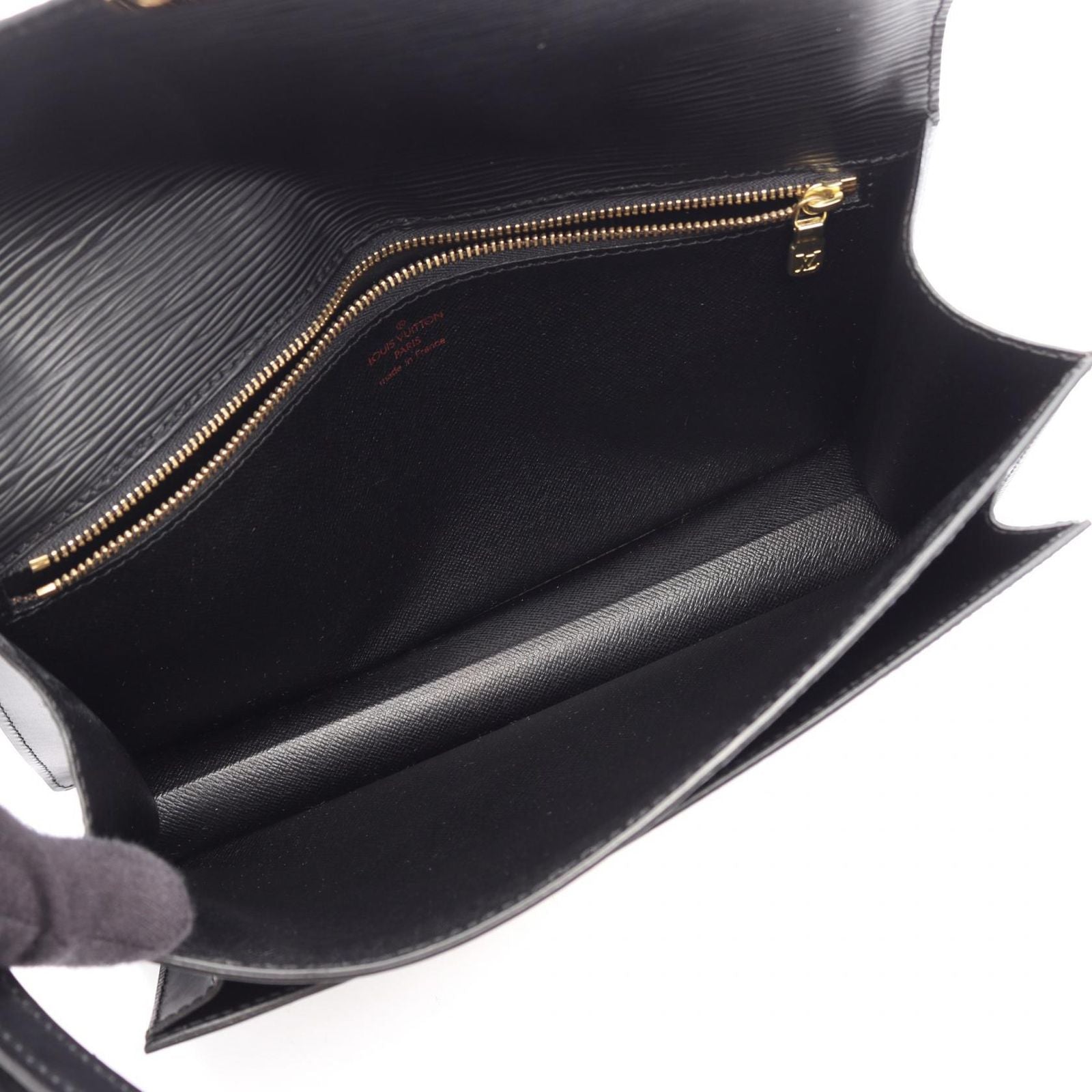 Louis Vuitton Clutch Series Dragonne Noir Leather Pochette — view 3