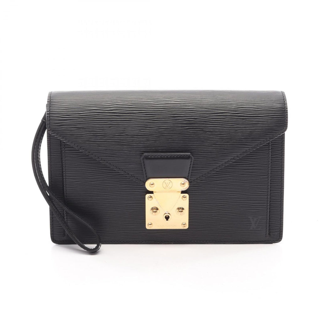 Louis Vuitton Clutch Series Dragonne Noir Leather Pochette