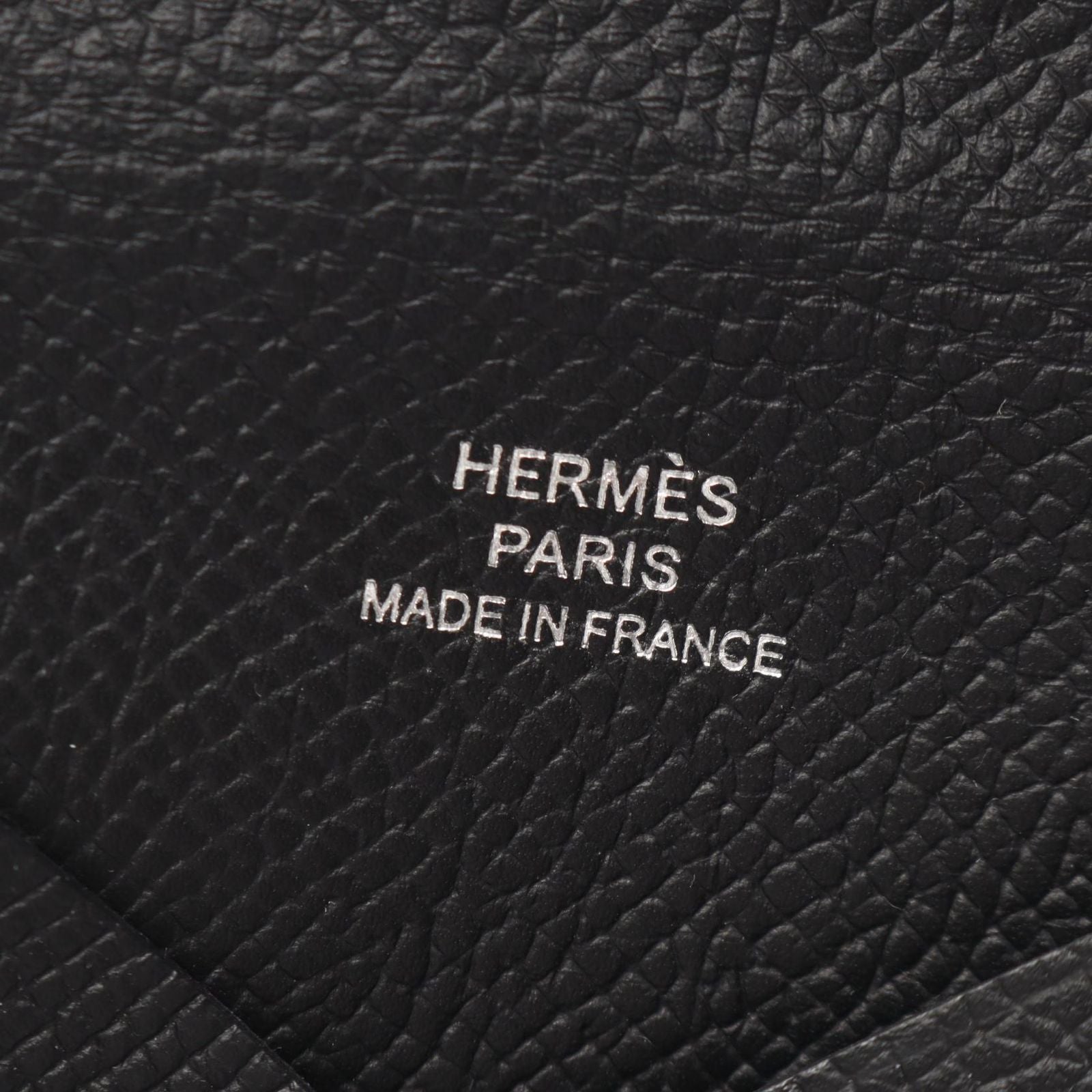 Hermes Coin Case Calvi Black Leather — view 5