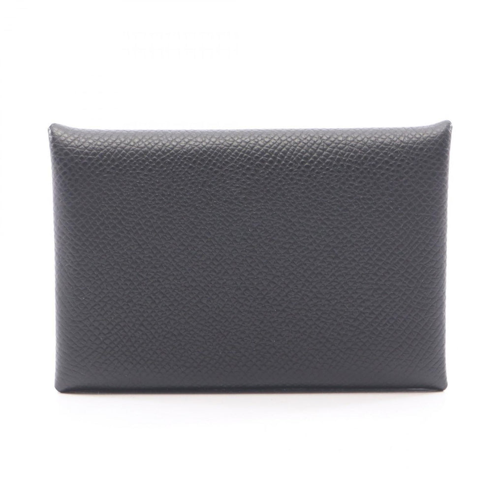 Hermes Coin Case Calvi Black Leather